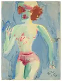 Otto Dix, Rothaar-Artistin, 1922, Aquarell auf Papier (aus einem Zeichenblock)