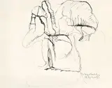 Philip Guston, Ohne Titel, 1962, Tusche auf Papier