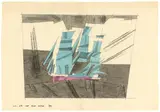 Schiff mit blauen Segeln by Lyonel Feininger, 1934, Aquarell und Tuschfeder auf Japanbütten, sold Nov 2018
