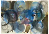 Ohne Titel by Ernst Wilhelm Nay, 1963, Aquarell auf leicht genarbtem Papier, sold Nov 2015