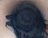 Otto Piene, Blackbird, 1989, Mischtechnik auf Nessel