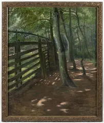 Josef Král, The Game Reserve of Lány, Around 1900, oil on canvas on hardboard