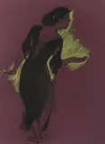 Emil Orlík, Dancer Macara I., Before 1905, charcoal, pastel, paper