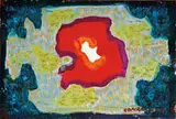 Conrad Buff, Untitled, Double-sided oil on paper board (ink drawing on the reverse)