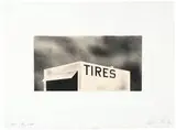 Ed Ruscha, Tires (from Archi-Props series), 1993, Lithograph on white Rives BFK paper