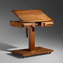 Federico Armijo, Bookstand, 1975, carved and laminated walnut