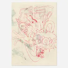 WOW by John Matos, 1990, lithograph in colors on Arches paper, sold Mar 2022