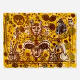 Roy De Forest, Rabbits and Dogs, 1986, lithograph in colors