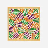 Jasper Johns, Untitled, 1977, screenprint in colors on Patapar printing parchment