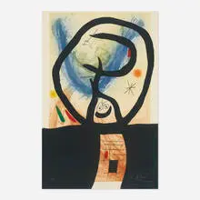 La fronde by Joan Miró, 1969, etching, aquatint and carborundum in colors on Arches, sold Feb 2022
