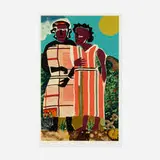 Romare Bearden, Two Women, 1981-82, screenprint in colors