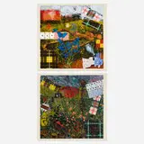 Jennifer Bartlett, Spring; Summer (two works from the Four Seasons suite), 1992-1993, screenprint in colors on Kurotani Hosho paper