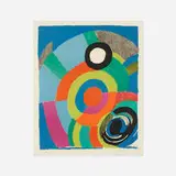Thunderbird by Sonia Delaunay, 1973, lithograph in colors, sold Feb 2022