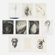 Georgia O'Keeffe, Drawings, 1968, offset lithograph in colors on BFK Rives and Arches Cover
