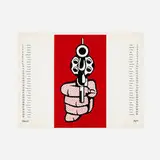 Roy Lichtenstein, Pistol (from Banner, Multiples Calendar 1969), 1968, screenprint in colors