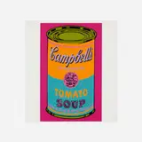 Campbell's Tomato Soup (from Banner, Multiples Calendar for 1968) by Andy Warhol, 1968, screenprint in colors, sold Feb 2022