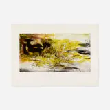 Jaune Noir No. 12 by Zao Wou-ki, 1968, etching and aquatint in colors on BFK Rives, sold Feb 2022