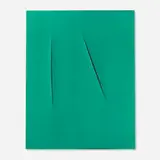 Concetto Spaziale (from XXe Siecle) by Lucio Fontana, 1959, pochoir on paper, sold Feb 2022