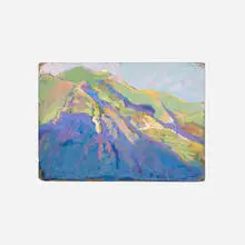 Untitled (Mountainous Landscape) by Margaret Jordan Patterson, pastel on paper, sold Oct 2024