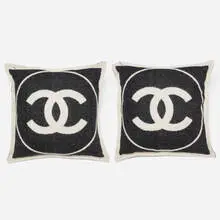 Chanel, Throw pillows, pair, Merino wool, cashmere