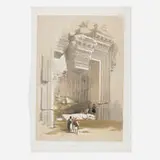David Roberts, Doorway of Baalbec 1839 (from The Holy Land, Syria, Idumea, Arabia, Egypt and Nubia series), 1844, tinted lithograph with hand-coloring