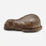 Omersa & Company, Cat footstool, c. 1965, leather