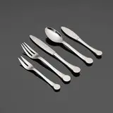 Puiforcat, Wave flatware service, c. 1995, stainless steel