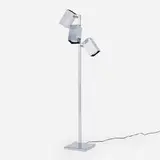 Koch & Lowy, Ambassador floor lamp, c. 1970, chrome-plated steel, chrome-plated aluminum, acrylic