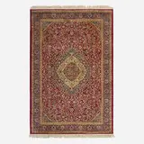 Persian, Kashan rug, hand-knotted silk