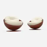Ricardo Fasanello, Esfera lounge armchairs, pair