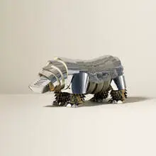 Untitled (Rhinoceros) by Irving Harper, mylar and paper construction, sold Jan 2016