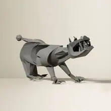 Untitled (Beast) by Irving Harper, painted paper construction, sold Jan 2016