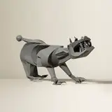 Irving Harper, Untitled (Beast), painted paper construction