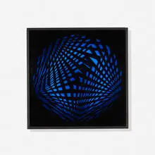 Grazia Varisco, Schema Luminoso Variabile R.3.D., 1963, Perspex, wooden light box and electric motor