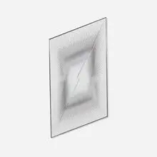 Alberto Biasi, Dinamica visiva, 1981, aluminum and PVC relief on wooden board