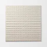 Enrico Castellani, Superficie bianca, 1965, acrylic on shaped canvas
