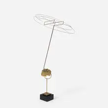 Two Circles Two Cubes IV by George Rickey, 1979, gilded stainless steel, sold Sep 2015
