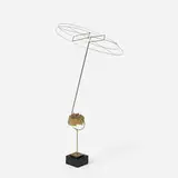 George Rickey, Two Circles Two Cubes IV, 1979, gilded stainless steel