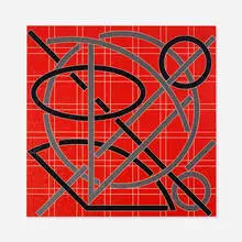 State by Valerie Jaudon, 1986, oil on canvas, sold Sep 2015