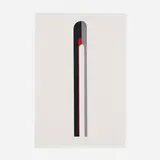 Gerald Laing, Maquette for Black Pin, 1966, enameled aluminum, chrome-plated brass in artist's frame