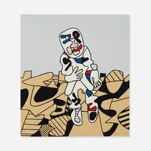 Marche en campagne by Jean Dubuffet, 1975, screenprint on paper, sold Sep 2015