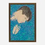 Andrew Mania, Untitled (Hand), 2005, pencil and colored pencil on veneer in artist's frame