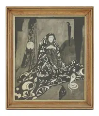 Hester Gaskell, Untitled, HESTER GASKELL GORST (b.1887) SNAKE CHARMER Pen and ink and wash 39 x 34cm