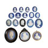 England, 18th and 19th century, by Seventeen Wedgwood Jasper Portrait Medallions, sold Jul 2024