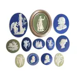 England, 19th century, by Twelve Wedgwood Jasper Dip Medallions, sold Jul 2024