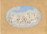 Glazed Jasper-type Boar Hunting Plaque, 19th century,