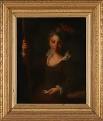 A Young Pilgrim Girl by Alexis Grimou, oil on canvas, sold Jul 2024