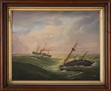 The Ocean Rescue by British School, oil on panel, sold Jul 2024