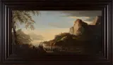 Soldiers Stopping at a River by Continental School, oil on canvas, sold Jul 2024