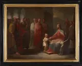 Christ Blessing the Children by Continental School, oil on canvas, sold Jul 2024